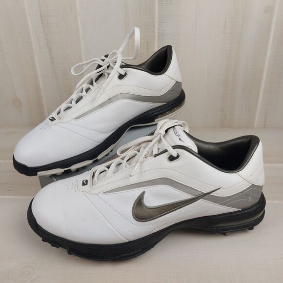 Nike Other - Nike Air Men's 10.5W Academy Golf Shoes White Gray Swoosh 379225-191